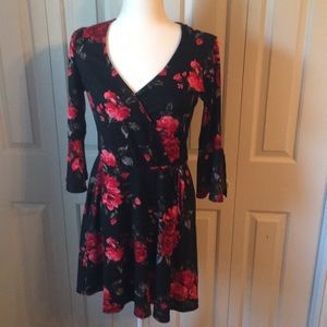 3/4 sleeve with flare, mini dress